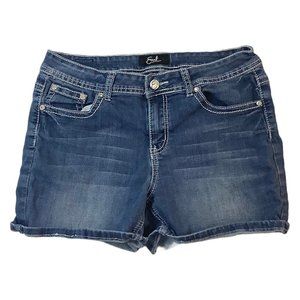 Earl Jeans Bermuda Shorts Size 10 Jean Blue Denim Stretch Low-Rise